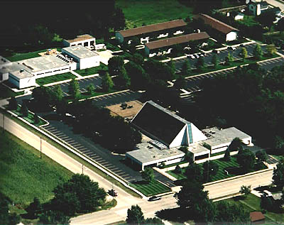 arial view of church property